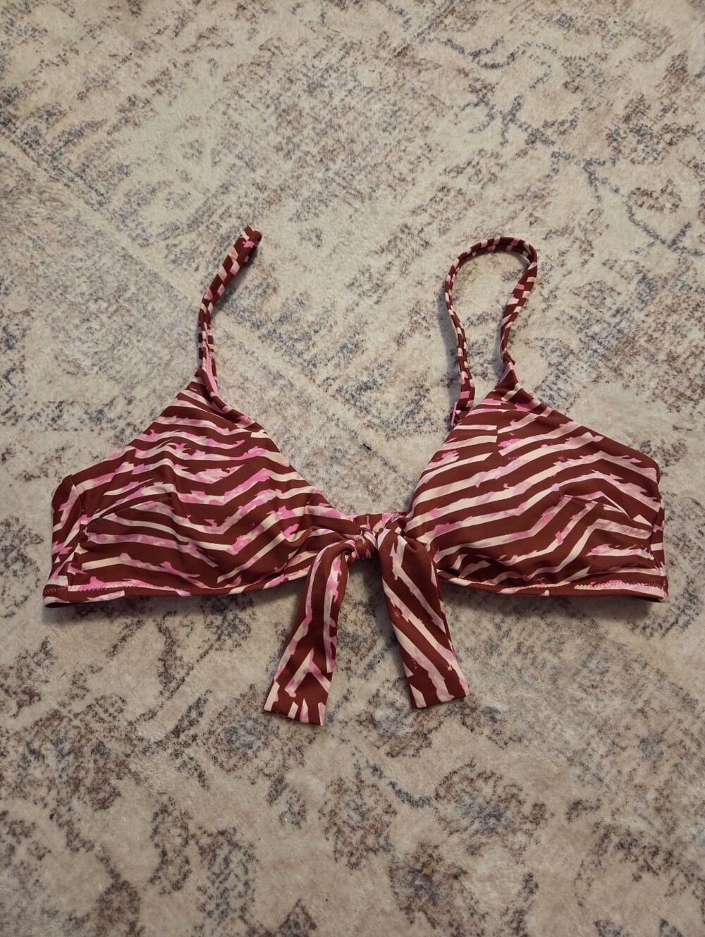 Aerie Striped Scoop Bikini Top